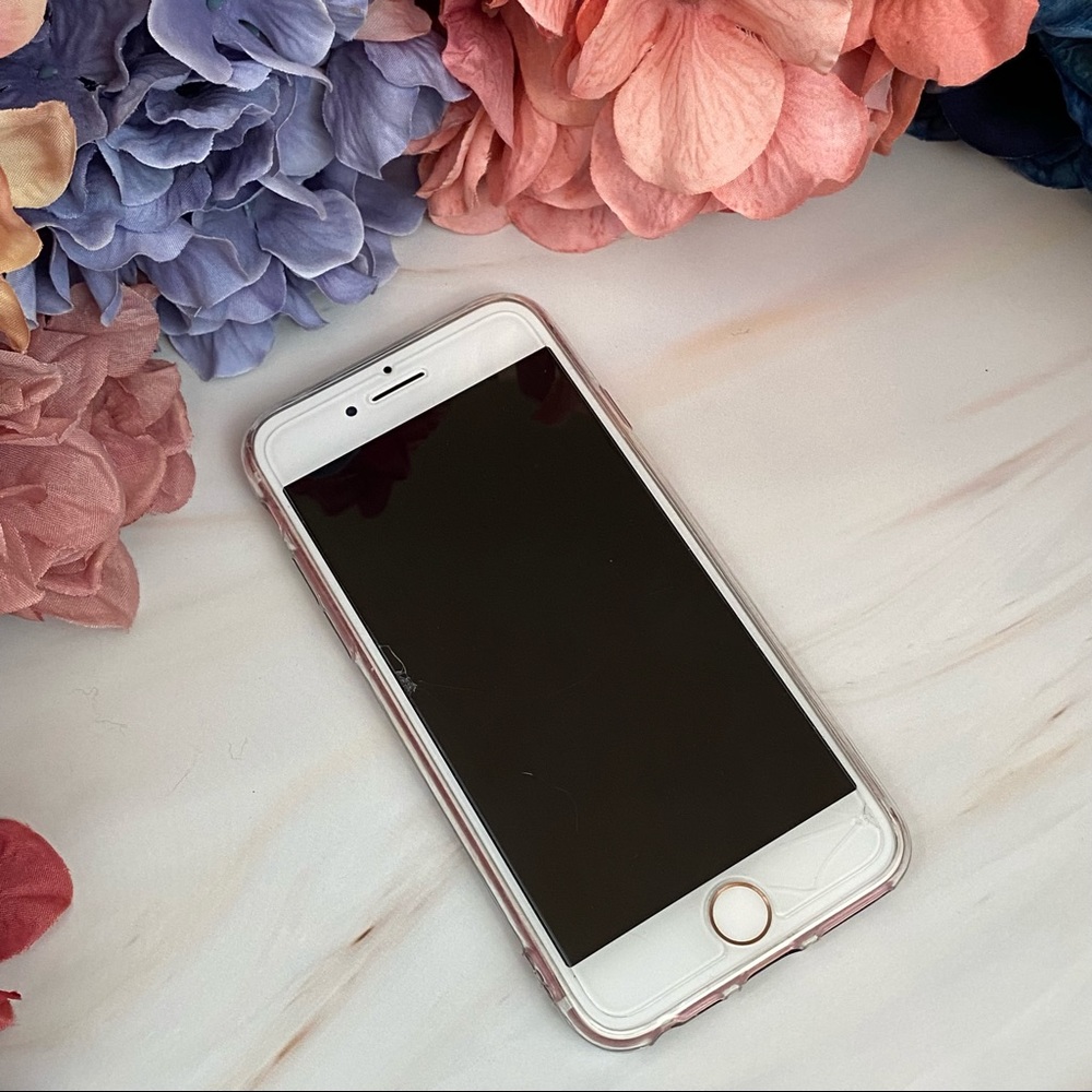 Beautiful Hand Pressed Pink & Purple Flower Glitter iPhone Case - Picture 9 of 16